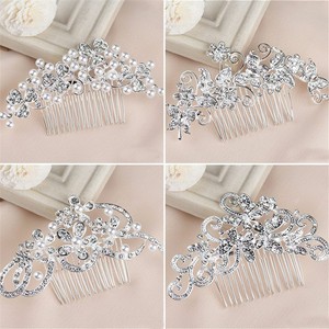 Ornaments Flower Bride Hairpin Crystal Hair Comb Wedding