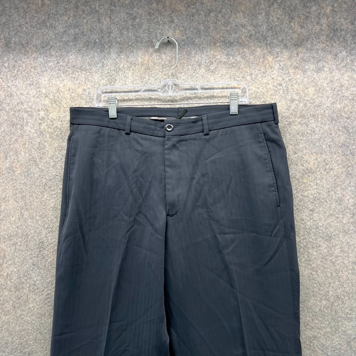 Armani Collezioni Pants Mens 38 Adult Black Chino Pleated Casual