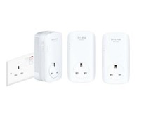 TP-Link TL-PA9020P AV2000 2-Port Gigabit Passthrough Powerline 2000Mbps UK X 3