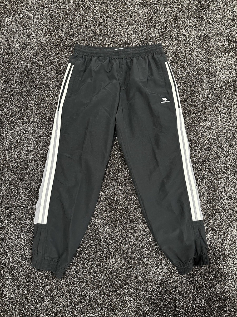 Balenciaga Unifit Sporty B Logo Track Black Nylon Pants | eBay
