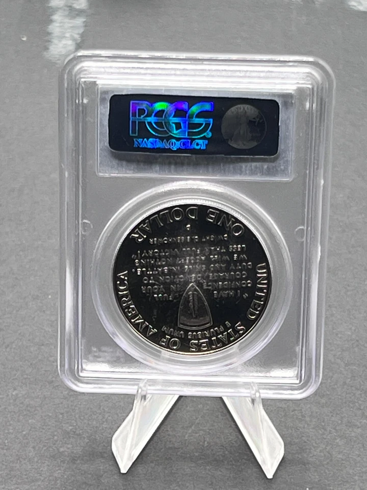 1991-1995 USA $1 Liberty WWII D-Day Coin Graded PCGS MS-69 - Image 4 of 4