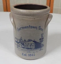 Rockdale Union Stoneware 7" Salt Glaze Crock, Germantown, Tennessee