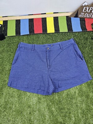 polo ralph lauren womens shorts size 14 blue 3'' inseam geometric dot print