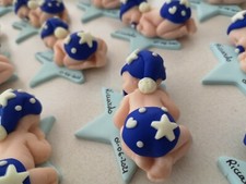 BIMBO 3D SU STELLA NASCITA FESTA BATTESIMO PERSONALIZZATO FATTO A MANO IN FIMO