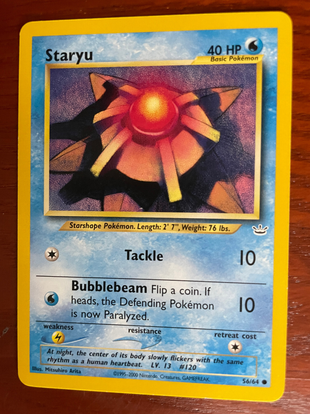 Pokemon Staryu 56/64 SINGLE USED EXC COND SEE PHOTOS