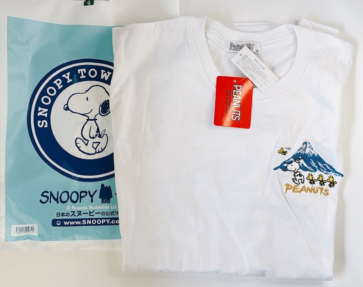 Snoopy Town Peanuts T-Shirts Size-XL Mount Fuji New Tags White | eBay
