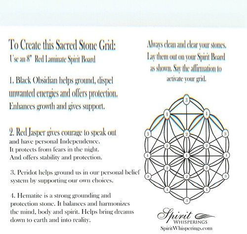 I AM HERE Grid Card 4x6" Heavy Cardstock For Use with Healing Crystals - Picture 2 of 2