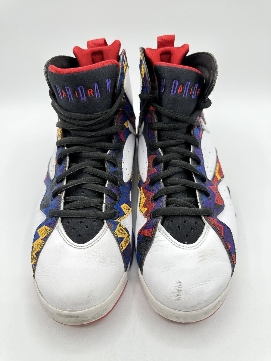 Nike Men's Air Jordan 7 Retro Nothing But Net Size 8.5 White Nike Men's Air Jordan 7 Retro Nothing But Net Size 8.5 White