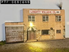 N Scale Scratch Built "Liberty Welding" Pittsburgh Building Flat Walthers*
