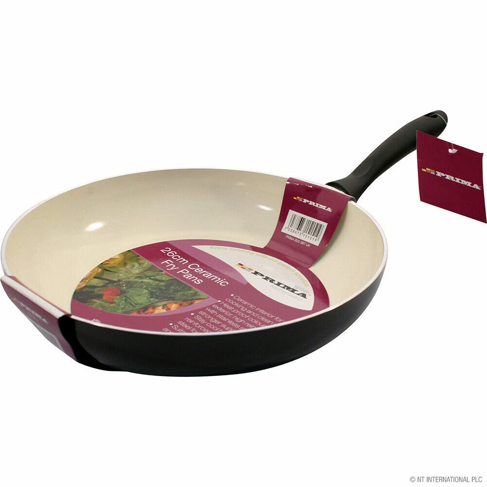 26CM FRYING PAN CERAMIC NON STICK COATED COOKING SURFACE FRYPAN KITCHEN POT PAN