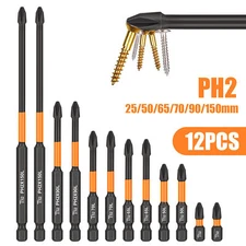 12Pcs PH2 ImpactDriver Bit Set Magnetic Phillips Screwdriver Drill Bits Tool set