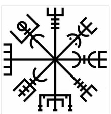 Viking Nordic Compass Vegvisir vinyl decal sticker auto window FREE SHIPPING