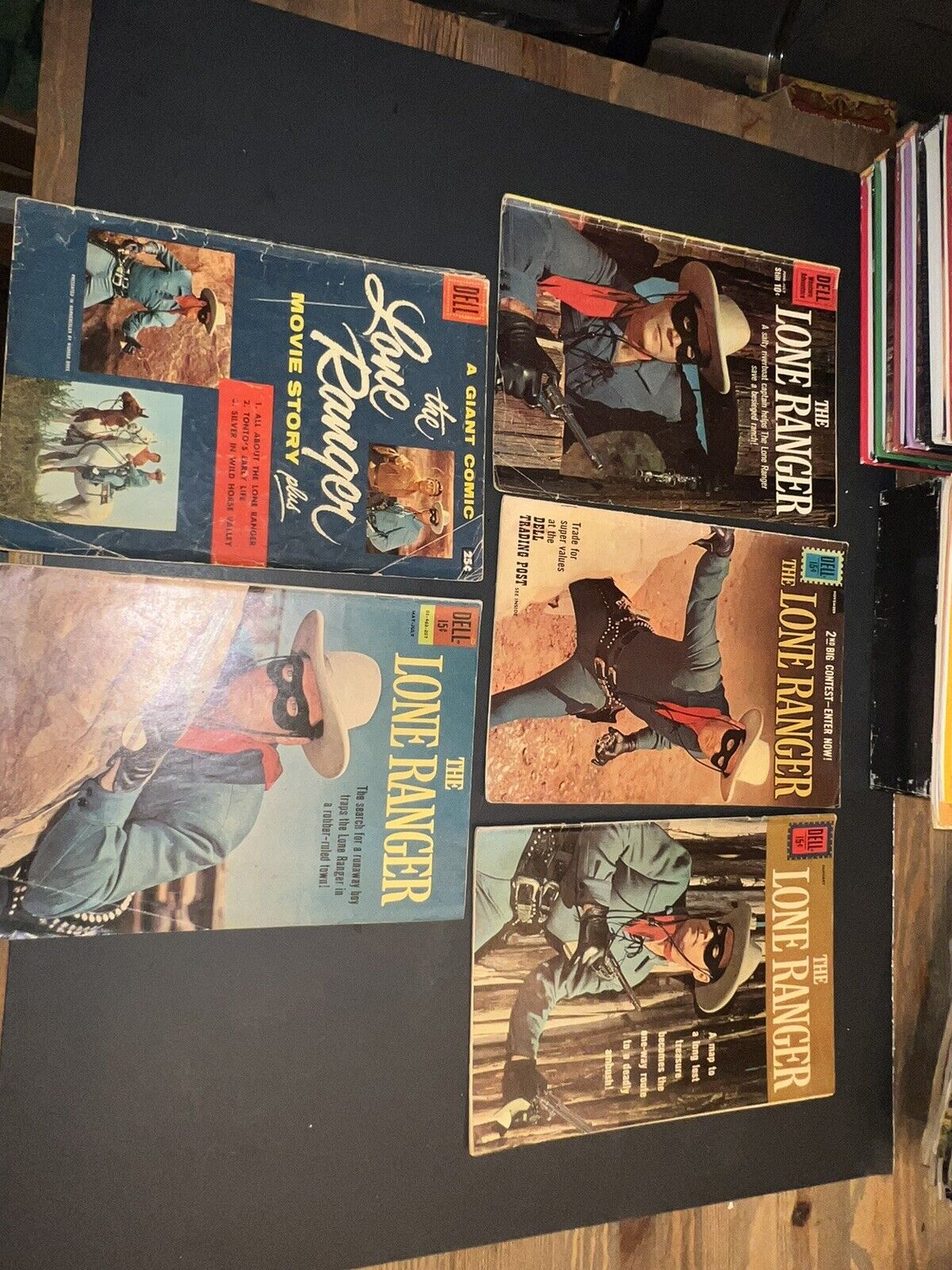 Lot of 5 Dell Lone Ranger Vintage Comic Books Golden Age $.10 .15