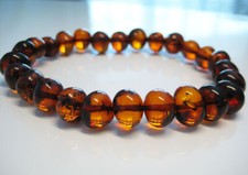 Genuine Massive Congac Amber Baltic Amber Bracelet 12 grams 8 in  