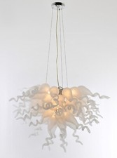 Hand Blown Glass Chandelier Art Deco Murano Style Light Fixture 35"Diax30"H NEW