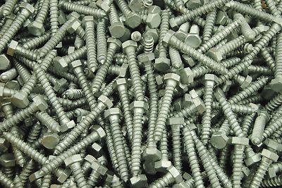 (80) Hex Head 3/8 x 2-1/2 Lag Bolts Galvanized Wood Screws