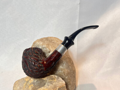 Vtg Dr Grabow Omega Pipe Imported Briar Full Bent Rustic Craggy