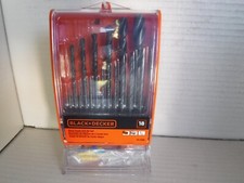 Black  Decker 18 Pc Drill Bit Drilling Workbench Set w/Bonus Anchors  Screws