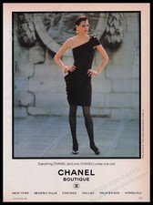 Chanel Boutique 1980s Print Advertisement Ad 1987 Legs Little Black Dress