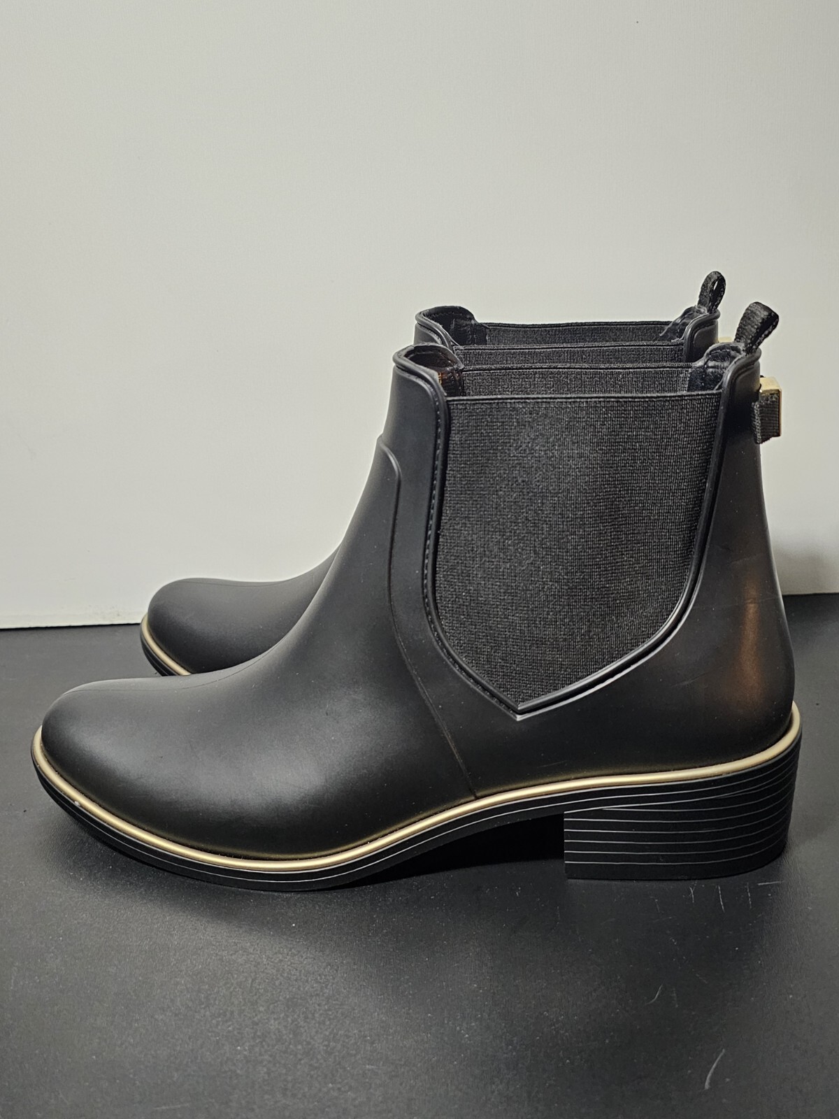 New Kate Spade New YORK Leather Women's Sedgewick Black Rain Boots Size 11 thumbnail 11