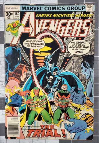 AVENGERS #160 (Marvel, 1977) George Perez art Grim Reaper appearance VG/Fine - Picture 1 of 5