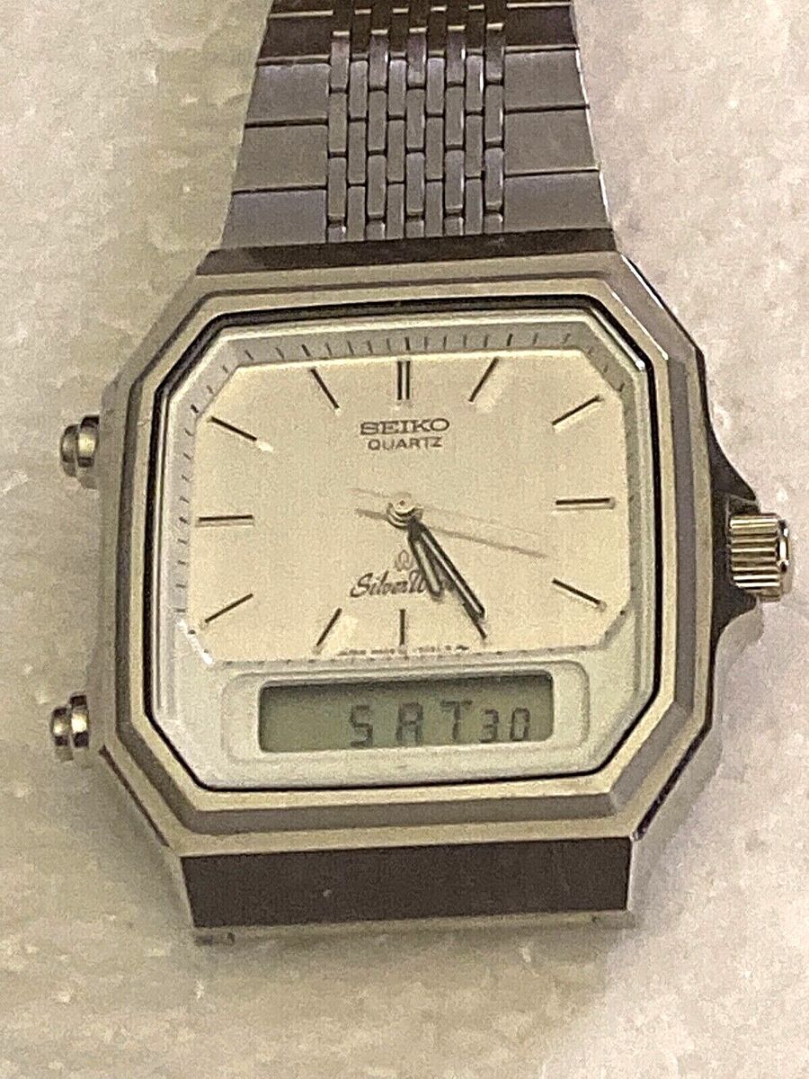 Vintage SEIKO Silver Wave Men's Quartz Watch H449-5020 Vintage SEIKO Silver Wave Men's Quartz Watch H449-5020