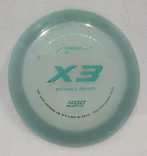 Prodigy Discs X-3 400 Plastic Disc Golf Distance Driver Lt Gray Translucent 172G
