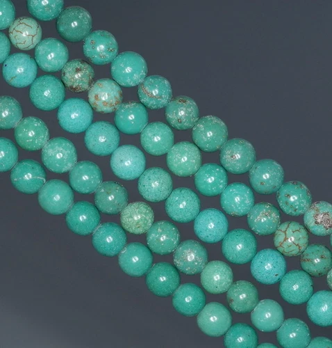 6 MM TÜRKIS RUND HOWLITH EDELSTEIN LOSE PERLEN 16 ZOLL - Bild 4 von 4