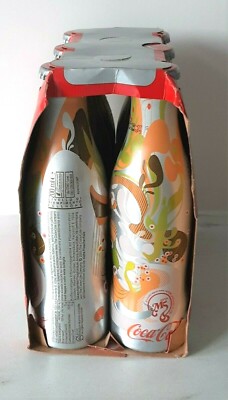 COCA COLA ALUMINIUM FLASCHEN DEUTSCHLAND (ITALIEN) M5 AFRIKA 6 STÜCK MIT P VOLL UNGEÖFFNET