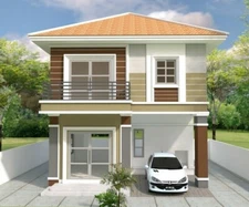 Custom House Plan 23x23 Feet 7x7 Meter 3 Beds 3 Bath Hip Roof PDF (A4 Hard Copy)