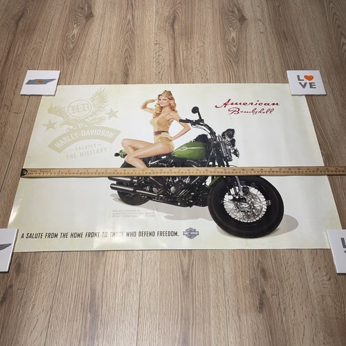 2009 Harley Davidson Marissa Miller American bombshell poster 2 Sided - Picture 2 of 11