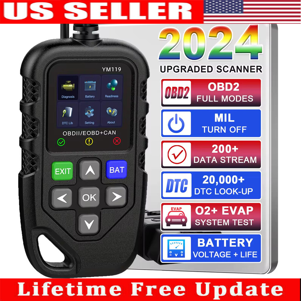 OBDII OBD2 EOBD Car Automotive Engine Check Fault Code Reader Diagnostic Scanner-image
