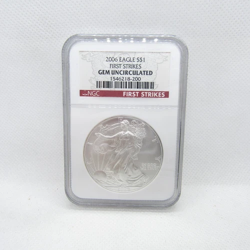 NGC Gem Uncirculated 2006 American Silver Eagle Dollar One Ounce Coin P299