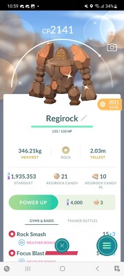 Pokemon Go Shiny Regirock