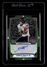 2019 Obsidian Rookie Autographs Electric Etch Green #75 Kerrith Whyte Jr. /50