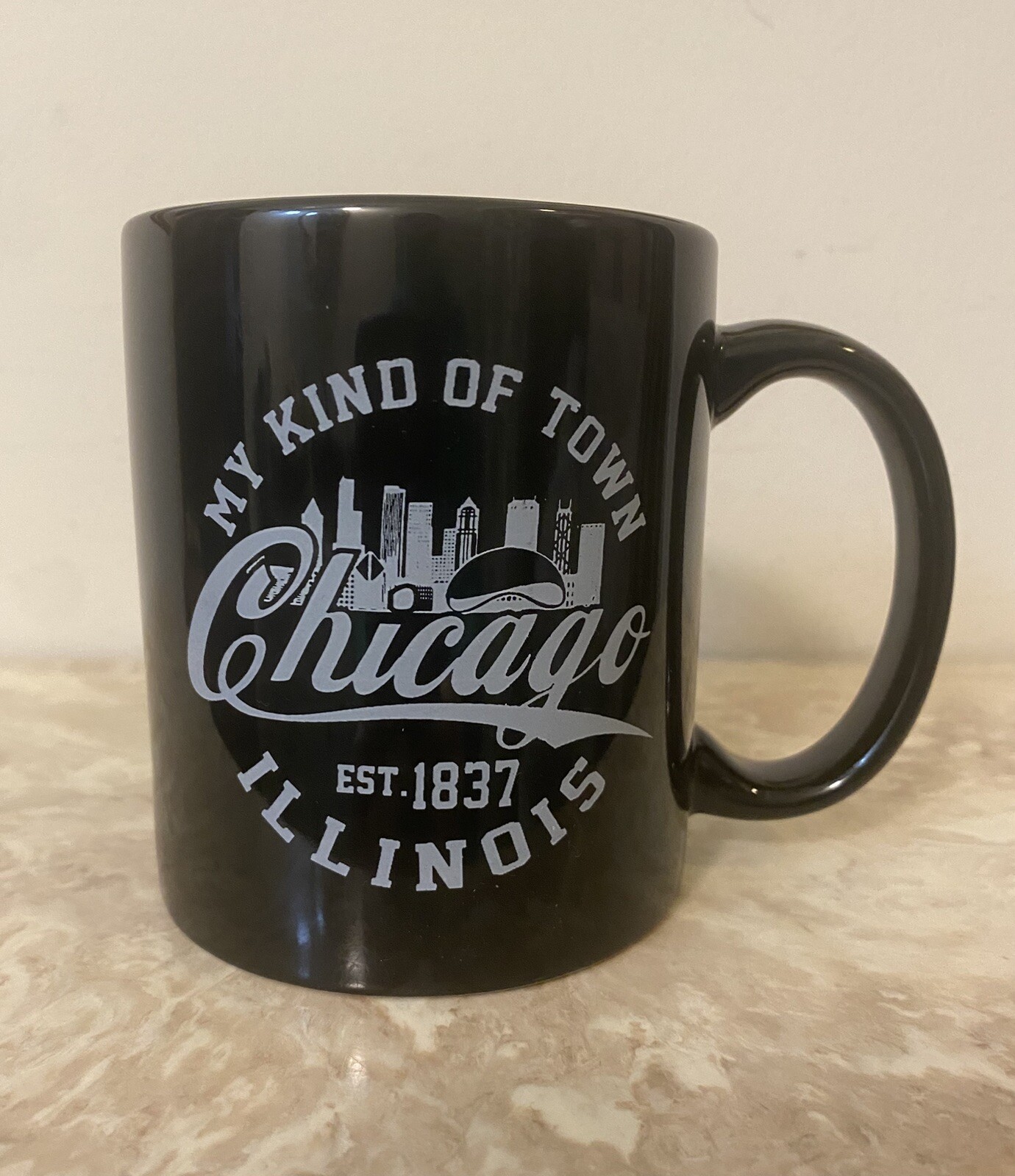Chicago Illinois Coffee Cup Mug Black White Print M Ware My Kind Of Town