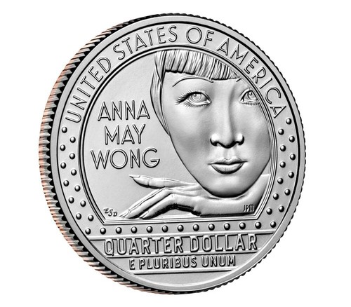 AWQ 2022 PD Anna May Wong 2 Roll Set 22WRJ American Women Quarters OMP - Picture 3 of 5