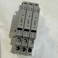 3x ALLEN BRADLEY 140M-C-A SA11 AUXILIARY CONTACT BLOCK 2 POLE 1NO 1NC SERIES A
