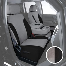 Saddleman 048615-41 Canvas 1st Row Gray W Black Custom Seat Covers Saddleman 048615-41 Canvas 1st Row Gray W Black Custom Seat Covers