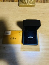 GRA A size 6: Moissanite Prong Ring 14k white gold 3 carat Ring