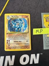 Pokemon Card Machamp Base Set 1st Edition Holo Rare 8/102 342 💎MP💎