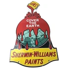 Vintage Sherwin Williams Paints Sign - Large Gas Pump Porcelain Advertising Sign
