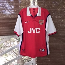 Vtg 1998-1999 Arsenal F.C. Nike-Fit Home Jersey Fan-Version Replica Mens Medium
