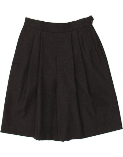 L.PUCCI Womens High Waist Chino Shorts IT 46 Large W28 Black Virgin Wool AX12