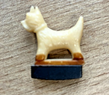 VTG SMALL PLASTIC DREAM COLOR SCOTTIE DOG MAGNET-CRACKER JACKS-1950'S