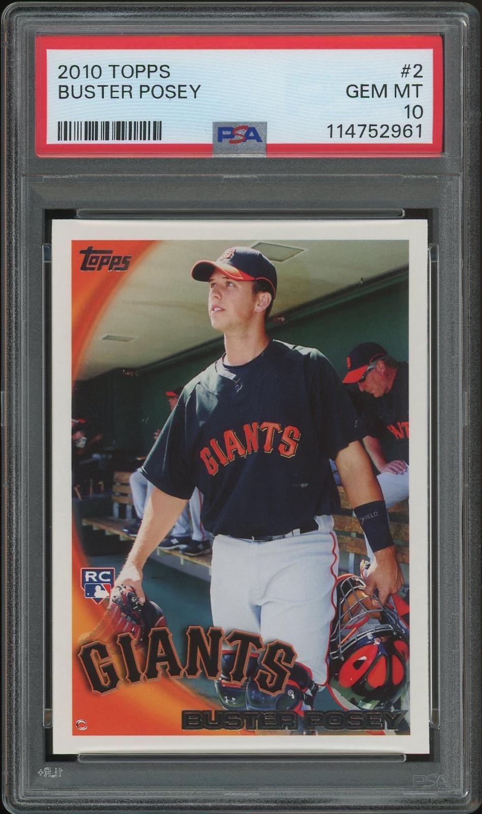 2010 Topps Baseball #2 Buster Posey Rookie PSA 10 (GEM MT)