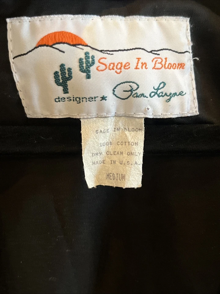 Chaleco de Colección Sage In Bloom Southwest de Pam Layne Flecos y Botas de Vaquero Talla Med Foto 2 de 4