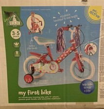 ELC Girls Bike 14" Pink Bicycle Removable Stabilisers  Age 3-5 New RRP £129