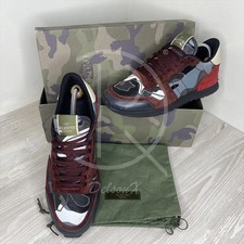 Valentino Garavani Rockrunner 'Grey & Red' Camo Sneakers Herre (42)