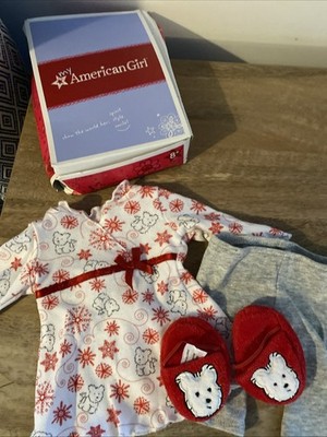 American Girl ''coconut Pyjama'' Scottie Dog Print mit Hausschuhen 